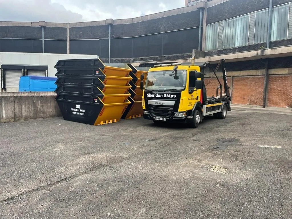 sheridan skips with skip lorry
